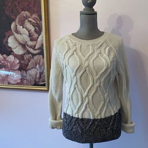 Color block gap sweater
